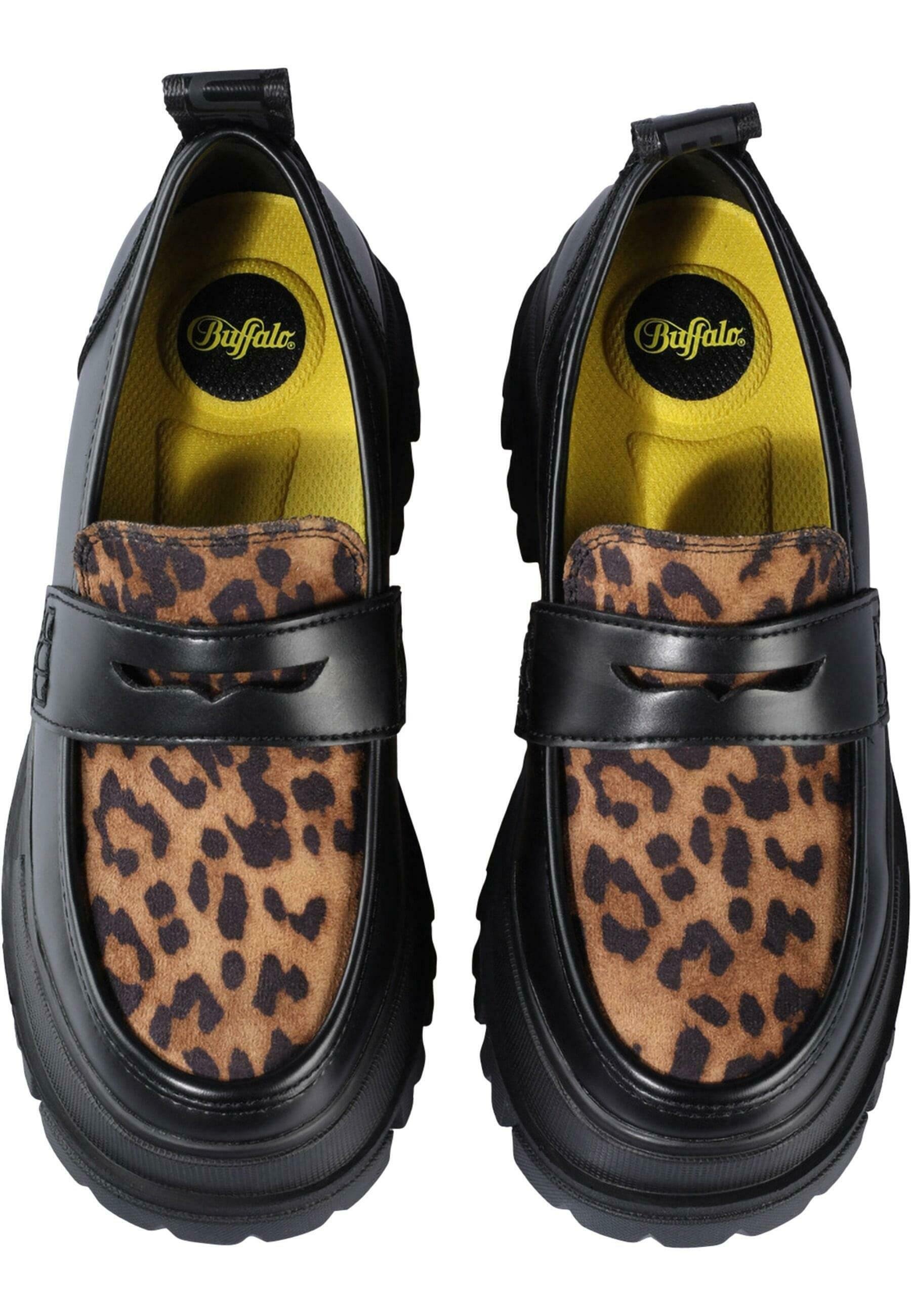 ASPHA LOAFER - Slippers - black/brownBuffalo