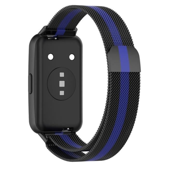 Connecteur De Bracelet Pour Huawei Band 7-Honor Band 7 Magnetic Metal Montre Band Remplacement Strap Alignable Alignable,Noir-Bleu