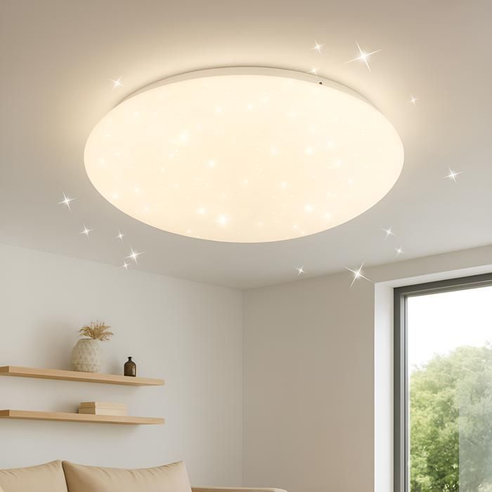 Luminária de teto LED - NETTLIFE - Ø30 cm - 18W - 6500K (Branco Frio) - Efeito Céu Estrelado