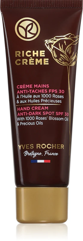Yves Rocher Riche Créme handcrème tegen pigmentvlekken SPF 30
