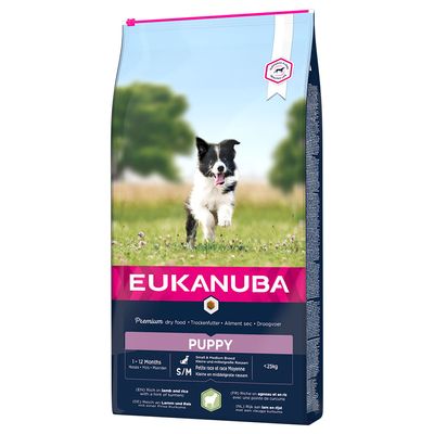 Cucciolo di Eukanuba di taglia piccola e media – Agnello e Riso