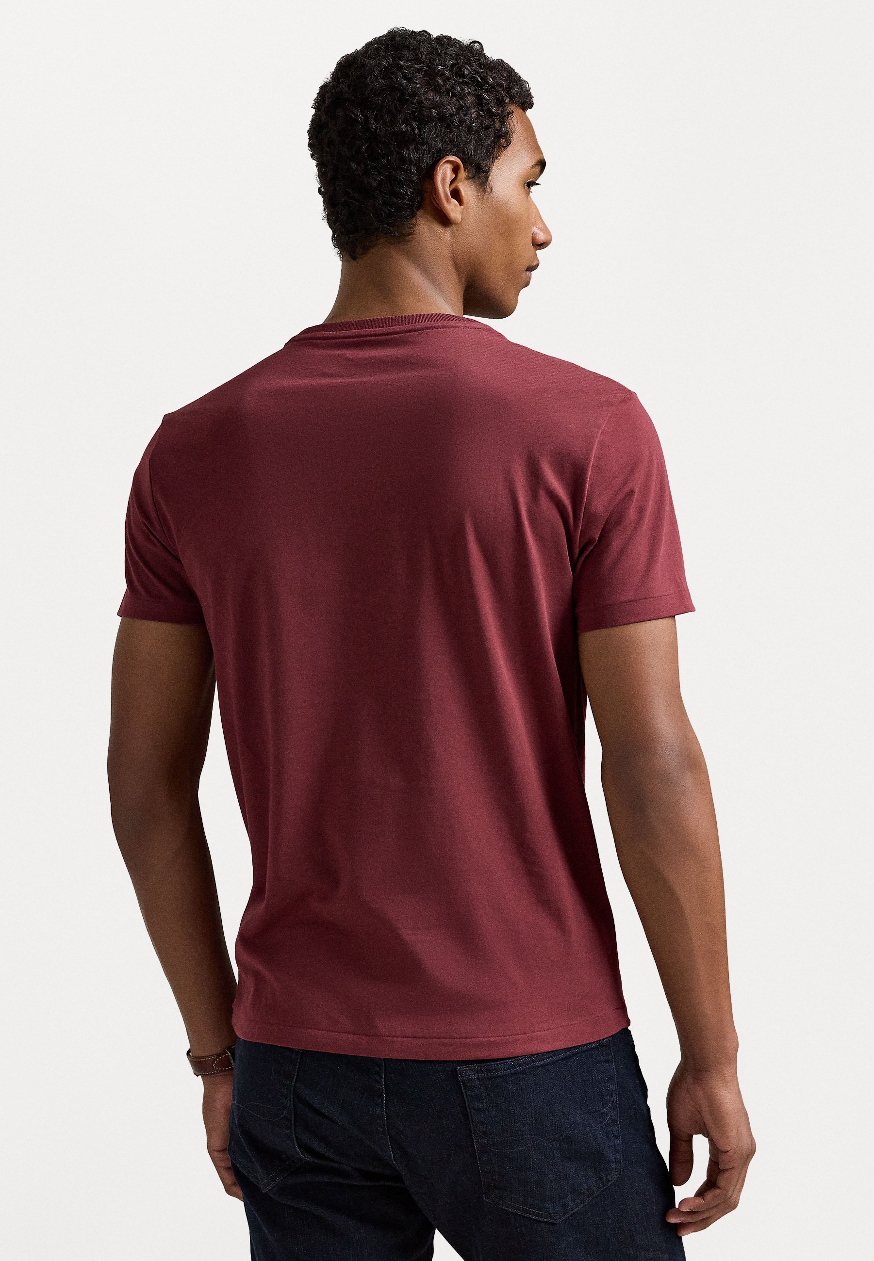 SLIM FIT JERSEY CREWNECK T-SHIRT - T-shirts med print - red winePolo Ralph Lauren