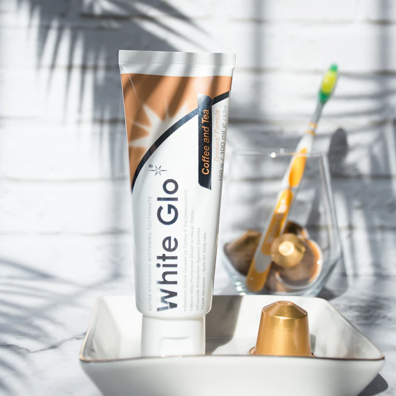 Kit de Higiene Dental White Glo para Consumidores de Café e Chá