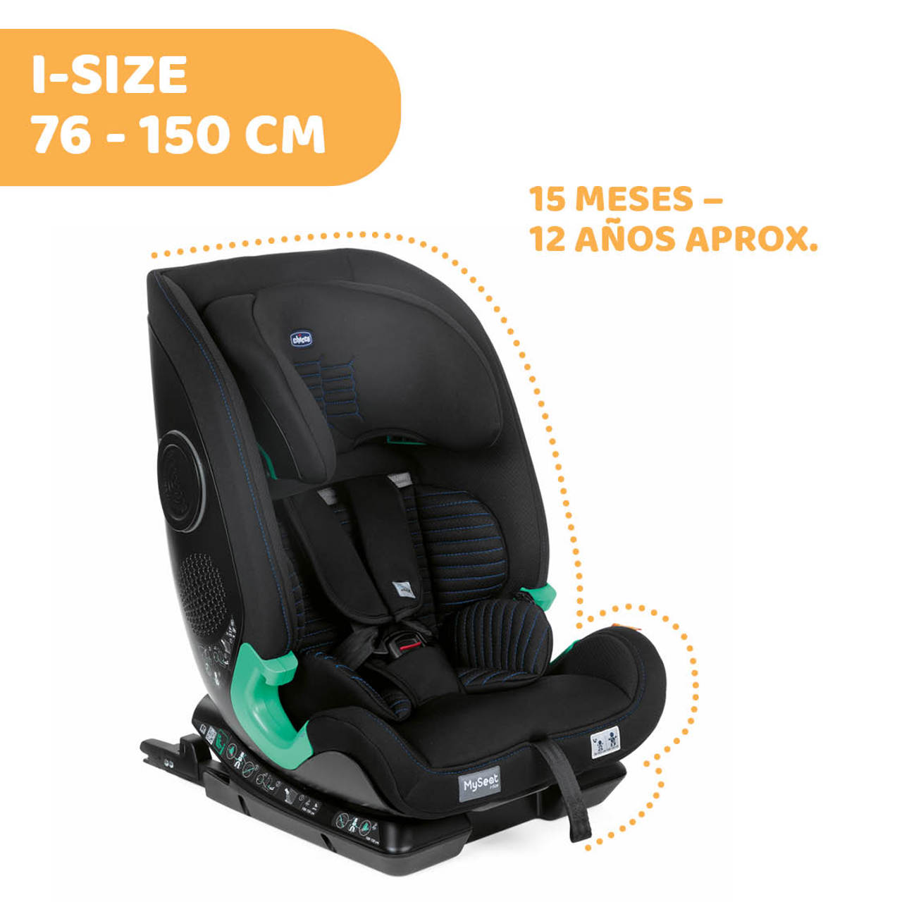 MySeat Air i-Size Zip&Wash (76-150 cm)