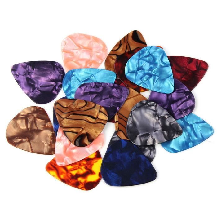 20x 0.71mm Colored Celluloid Guitar Picks for Bass Guitar 0L422A_2942