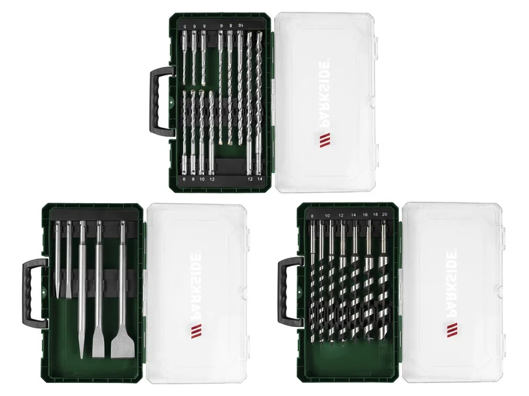 Set de burghie cu percuție PARKSIDE® Set de dălți lubrifiate Set de burghie serpentine lubrifiate