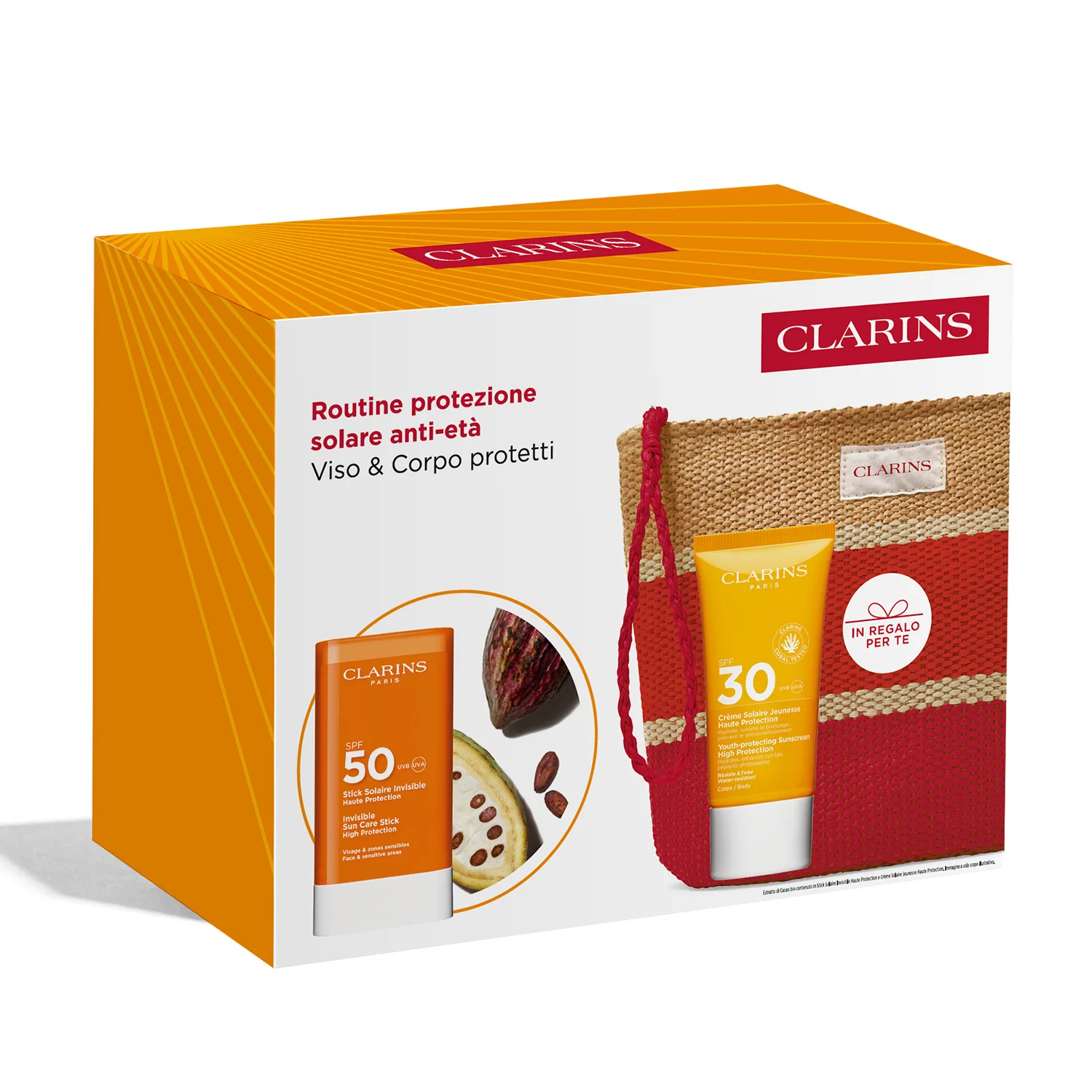Sole Routine protezione solare anti-età - Cofanetto Solare, Coffret Solare, Stick solare alta prot., Crema solare corpo alta prot.