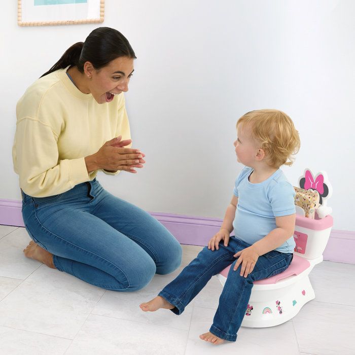 DISNEY BABY - MINNIE - Mini toilet with included toilet seat reducer, 2 in 1, MySize, Removable potty for easy cleaning