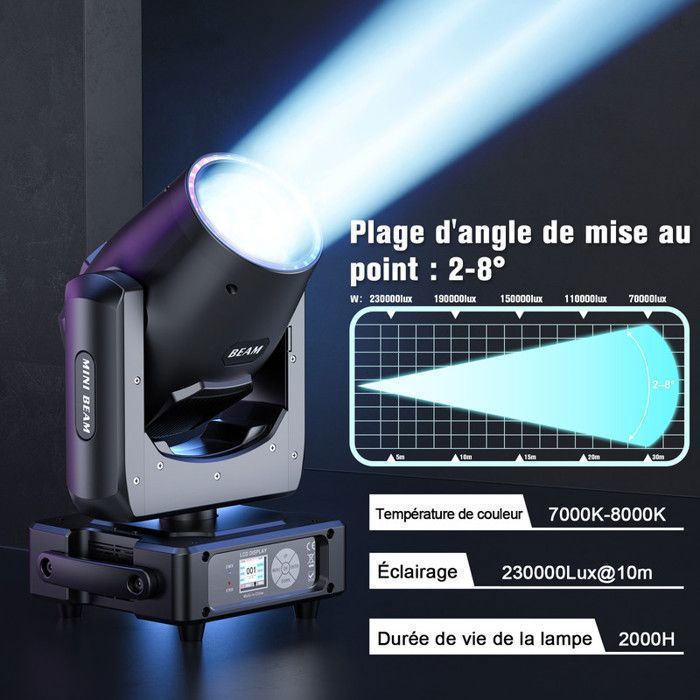 Luci da palcoscenico - UKING 350W RGBW LED DJ Moving Head Gobo con strisce luminose - Confezione da 2