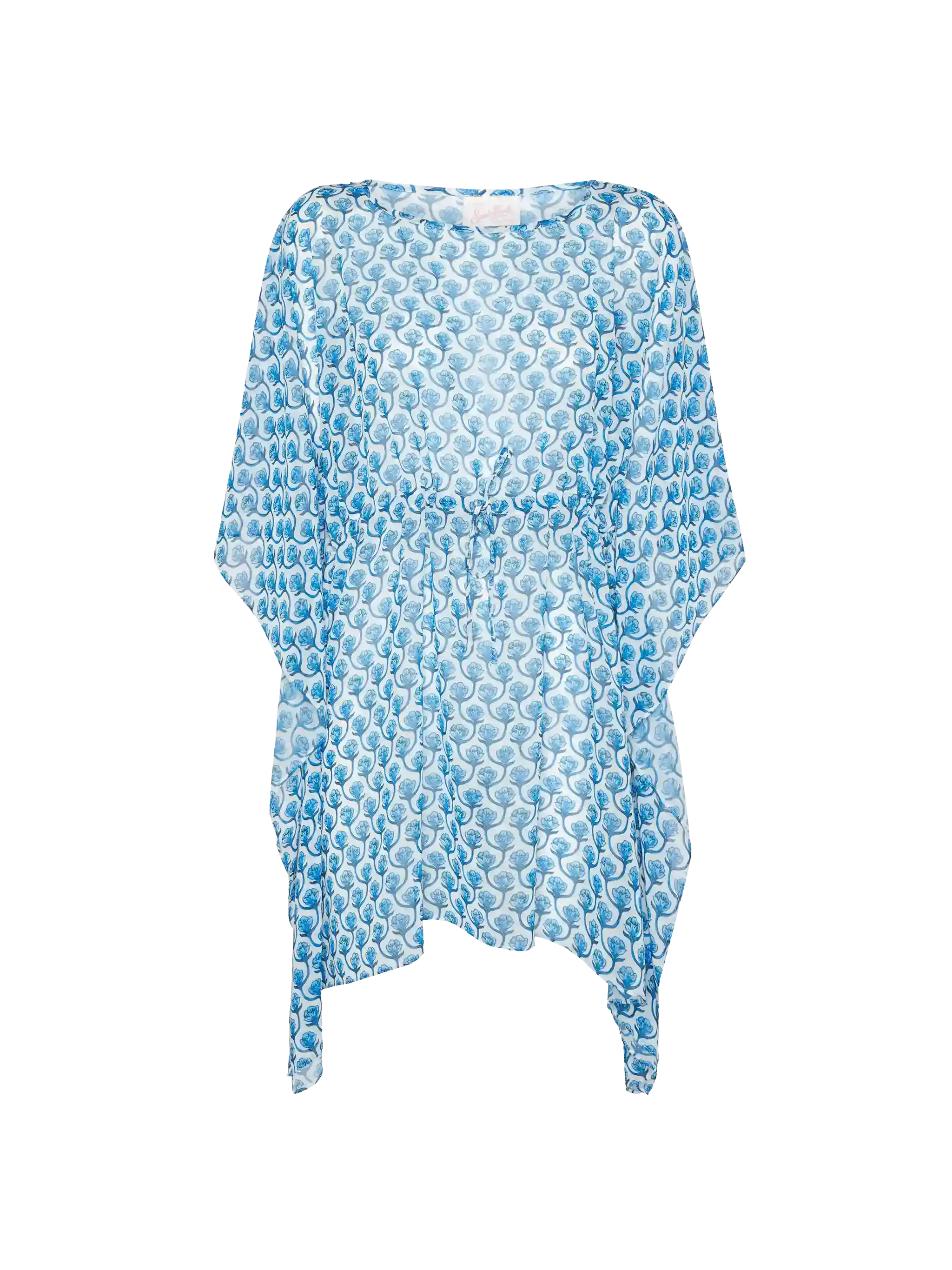 Iria kaftan van katoenzijde met bloemenprint.