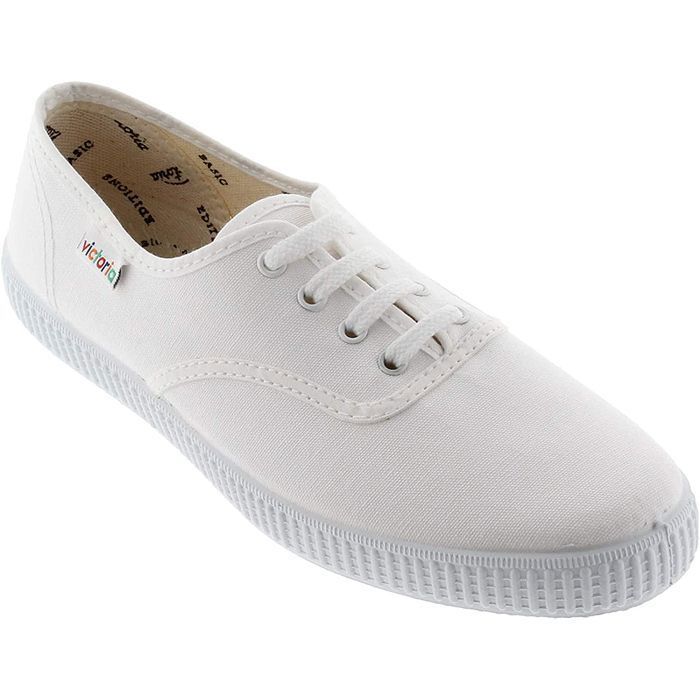 Tênis infantil - VICTORIA - 6613 Branco - Lona - Cadarços - Sola de borracha