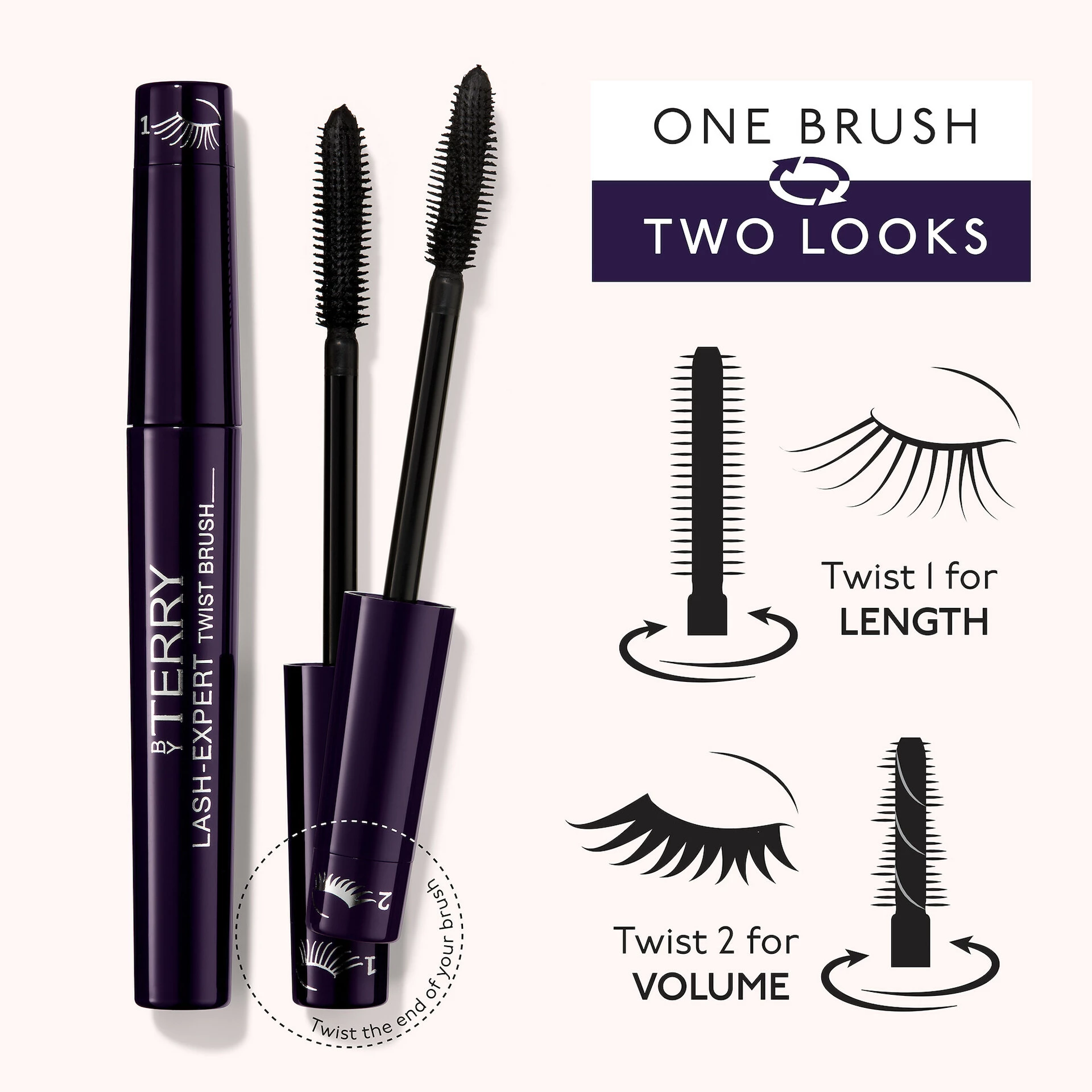 Maskara s uvijenom četkicom Lash-Expert - By Terry