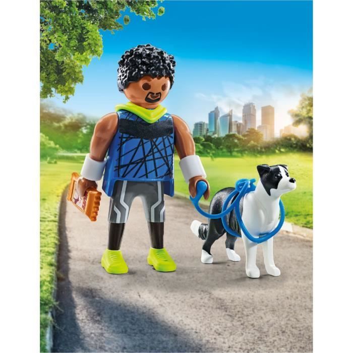 PLAYMOBIL 71740 Atletische man met bordercollie, Mijn leven, 7 onderdelen, Leeftijd 4+