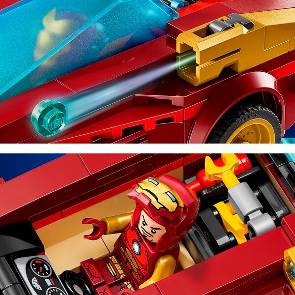 LEGO Super Heroes 76310 Geležinis žmogus: automobilis ir Juodoji Pantera prieš Rode Hulką<br>