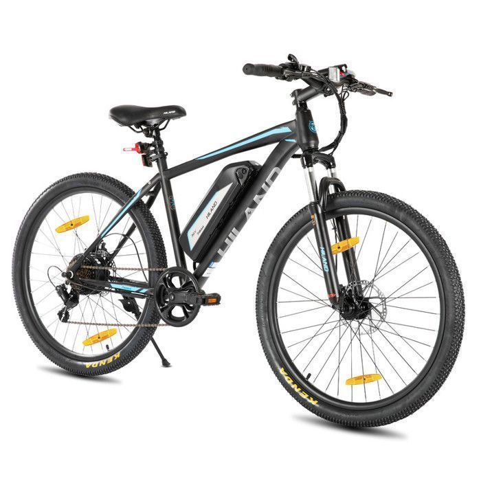 HILAND 26-inch electric mountain bike with removable battery, 250W 36V motor, 7-speed electric bike, 25KM/H, Black