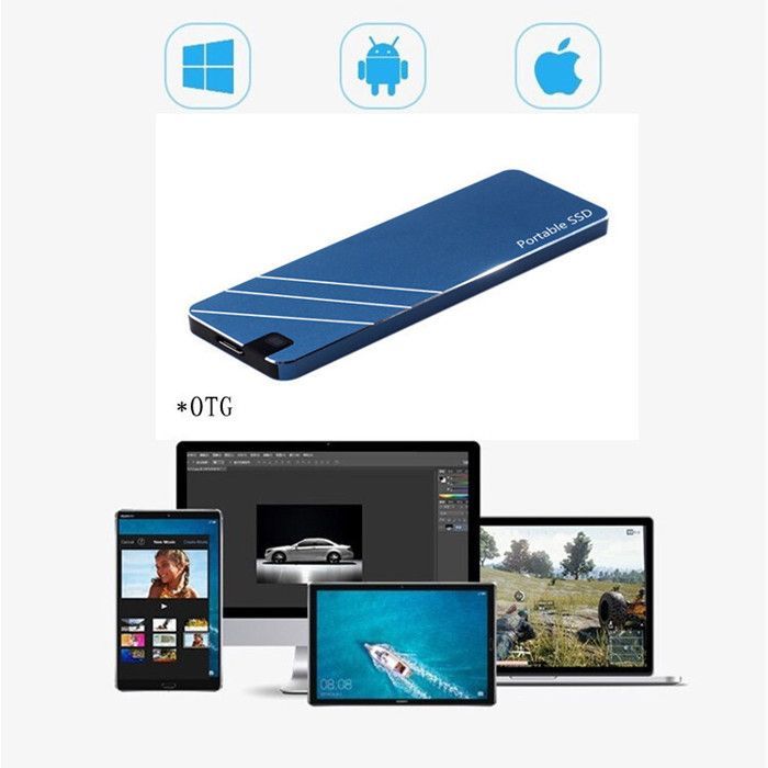 SSD Portable 4TB Disque dur externe - Interface Type-C3.1,Métal Ultra-Mince, Multi-Systèmes, Plug & Play-rouge