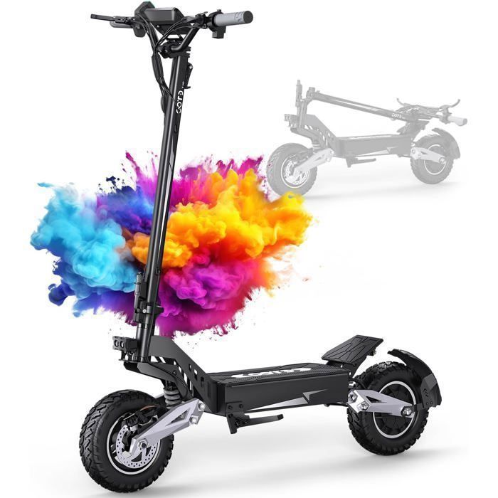 OOTD T10 - Patinete Elétrico Dobrável - Bateria de 48V 13,5Ah - Velocidade Máxima de 55km/h - Rodas de 11