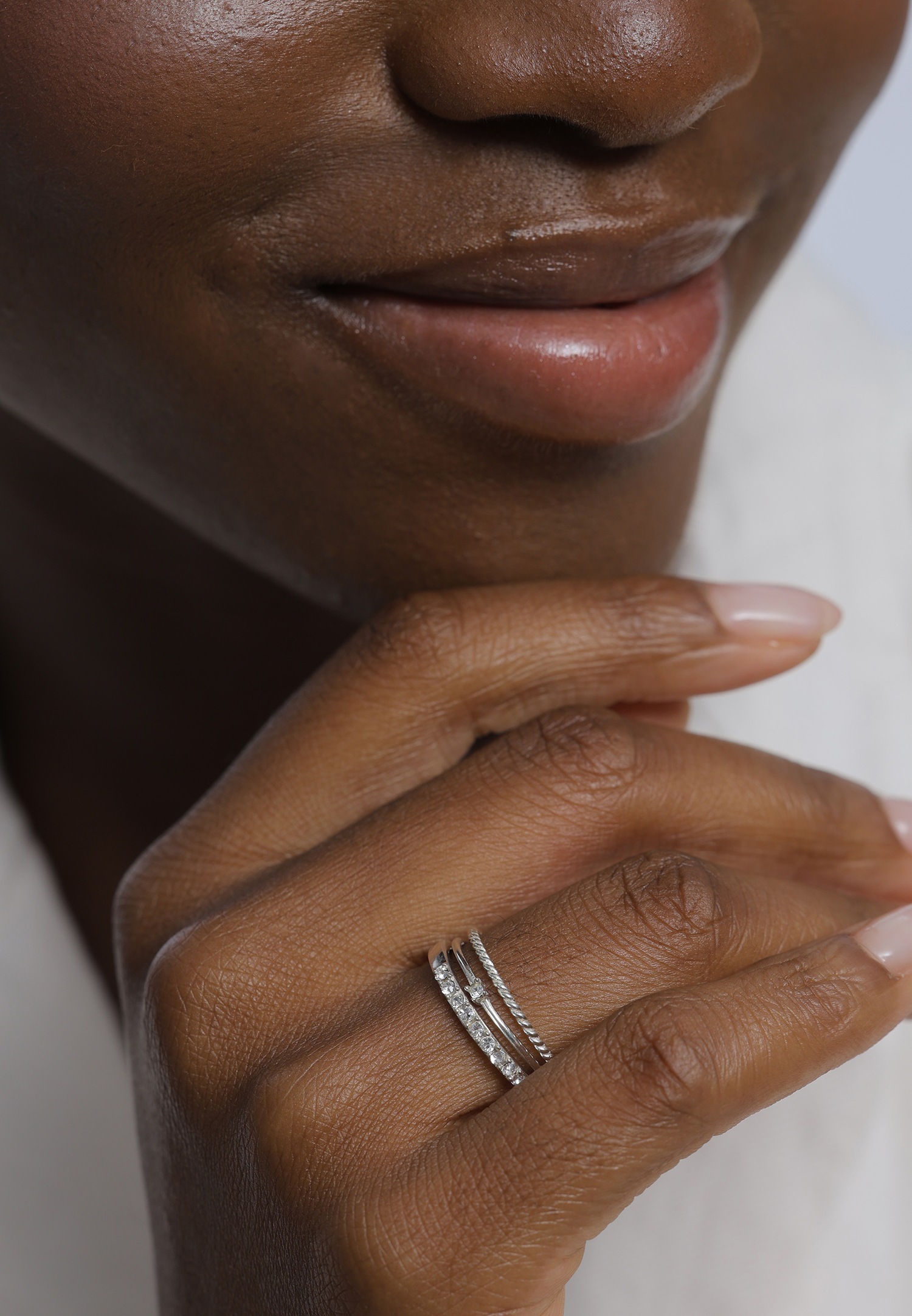 Elli Femmes Pile Élégante Festif Look des Couches avec Cristaux en Argent Sterling 925