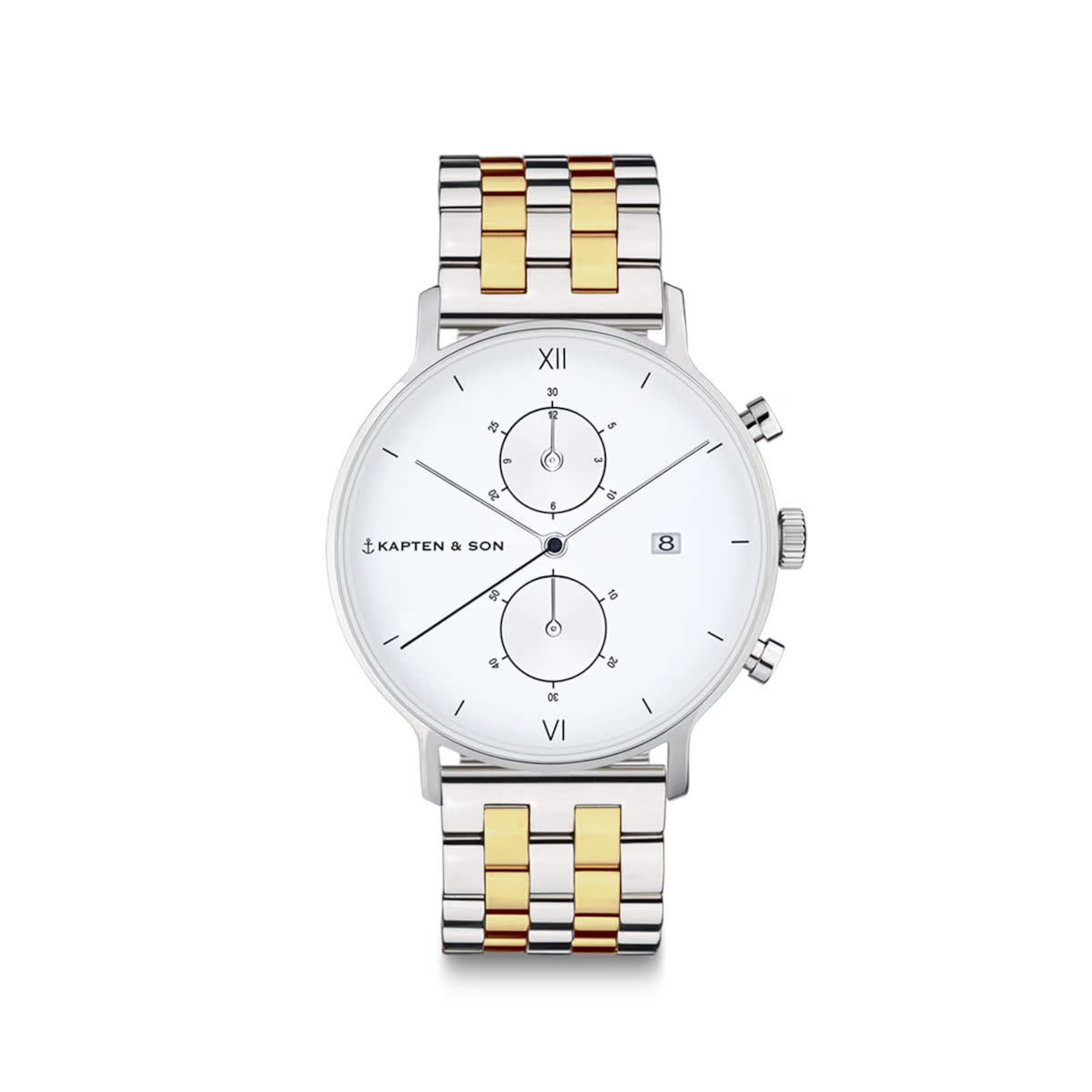 Chrono Small Argent Bicolore Acier