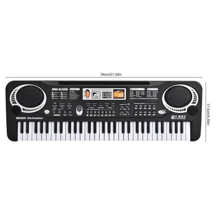 Piano électrique 61 touches numériques clavier numérique piano instruments de musique enfants jouet avec microphone EU plug-DUO