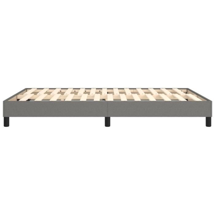 Base de cama de muelles KEENSO - 140x190 cm - Gris oscuro - Requiere montaje - Tejido resistente