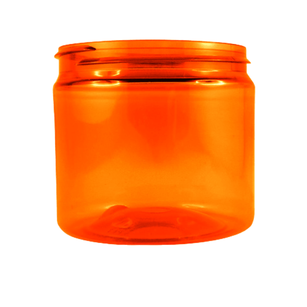 Pot PET recyclé orange BASIC 200 ml - sans bouchage