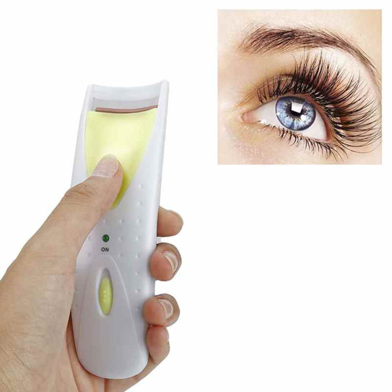 Nuevo rizador de pestañas eléctrico con calor para mujer, permanente de pestañas de larga duración, herramienta automática de rizado con clip y calor.