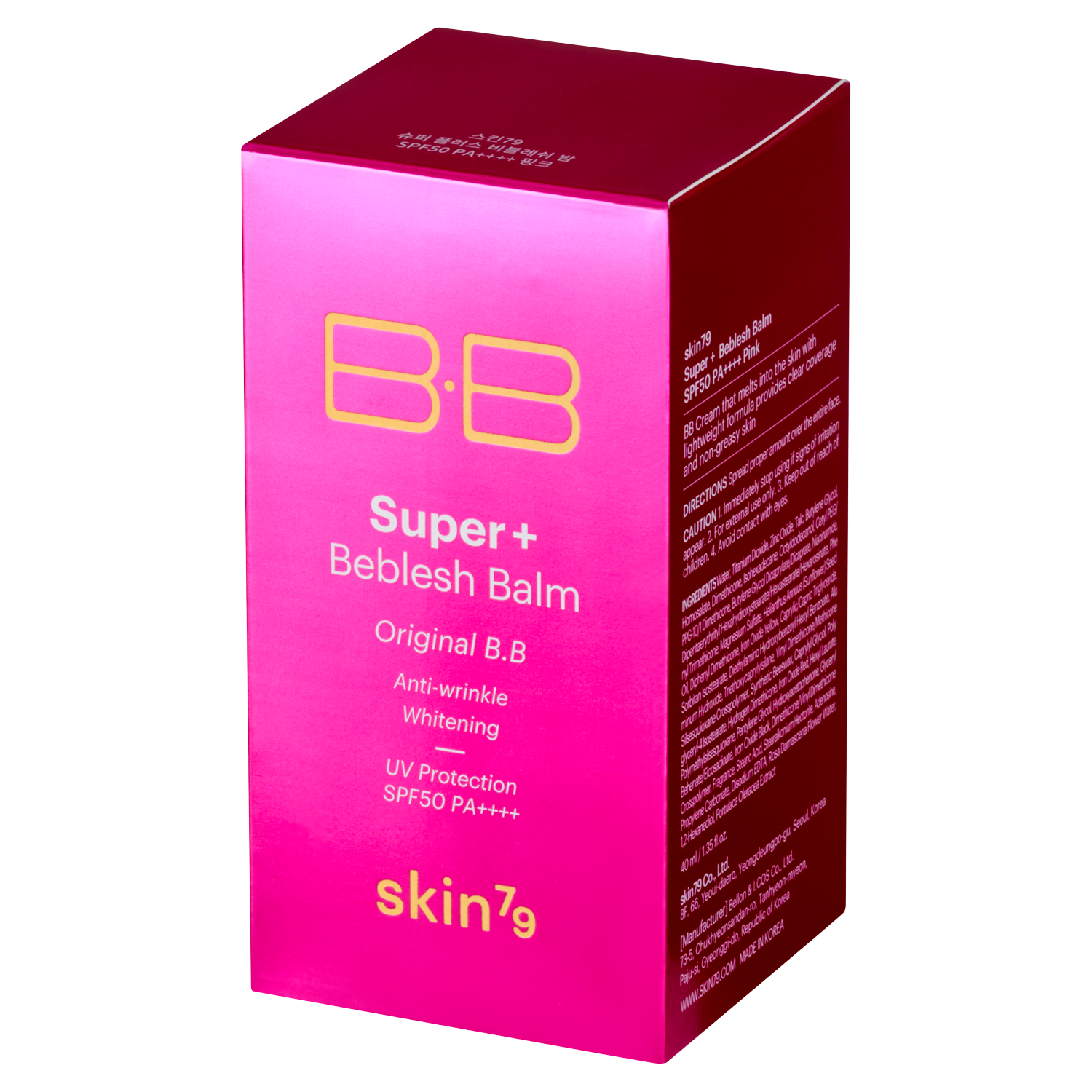 Skin79 Fugtgivende BB Ansigtscreme SPF50 40ml Super+ Beblesh Balm