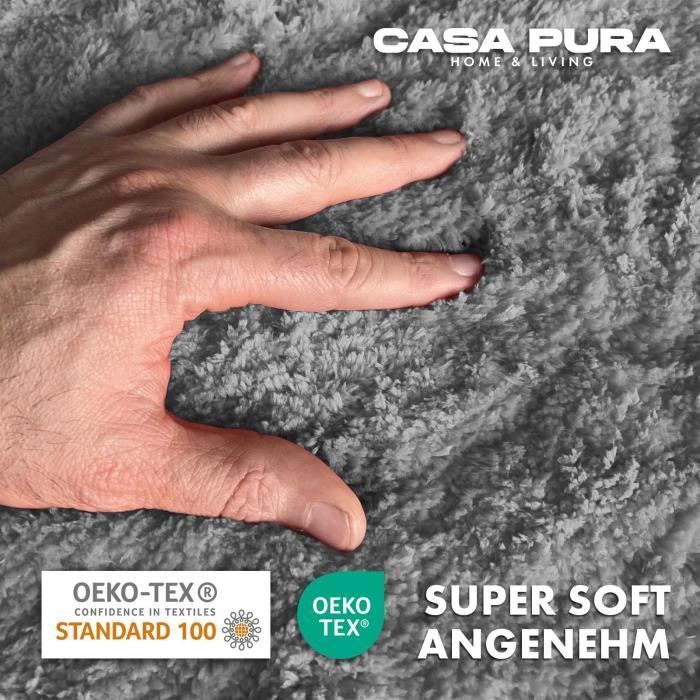 Alfombrilla de baño Sky Plain color gris plateado, 80 x 150 cm