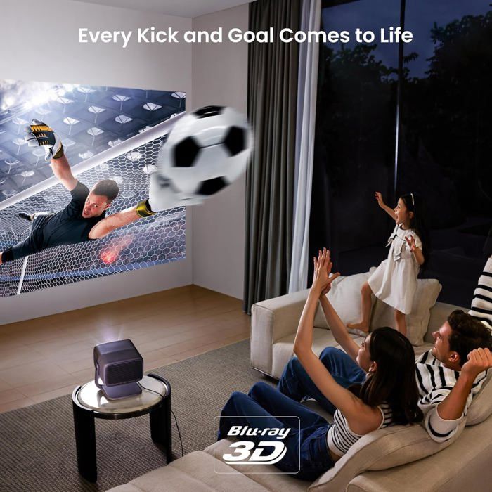 JMGO N1 Ultra Projector 4K, MALCTM Triple LaserAuto Image Correction Gimbal, 3D Video Projector 300 Inch, Dynaudio 2x10W Speakers,