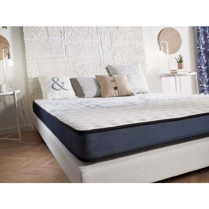 Perfect Dream Madras 90x190 cm - Adaptiv HR Memory Foam - 7 Zoner - Blå Latex - Optimal Komfort - Åndbar - Ergonomisk
