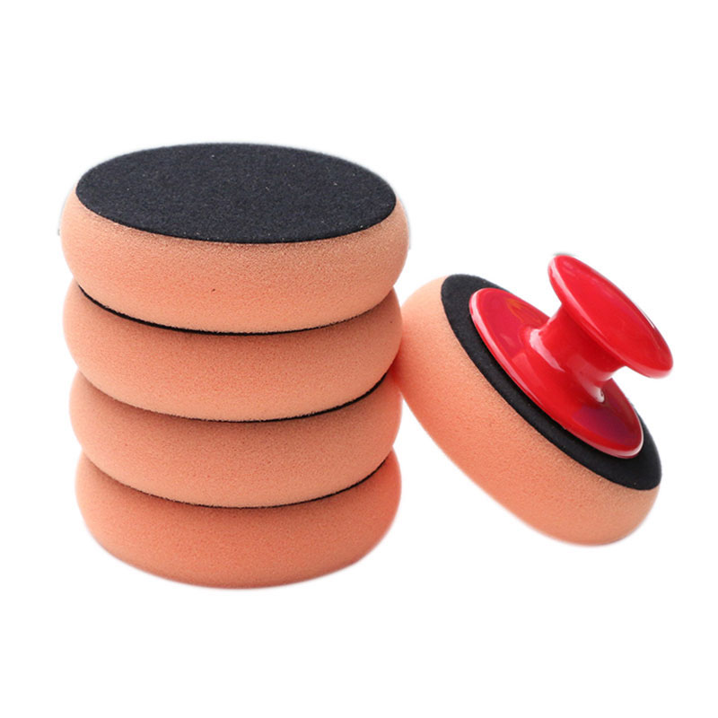5-teiliges Set Autowasch-Wachs-Polierpad, Polierpad, Schwamm, Autoreinigungstuch, Mikrofaser-Applikatorpads für Pulidora De Coche