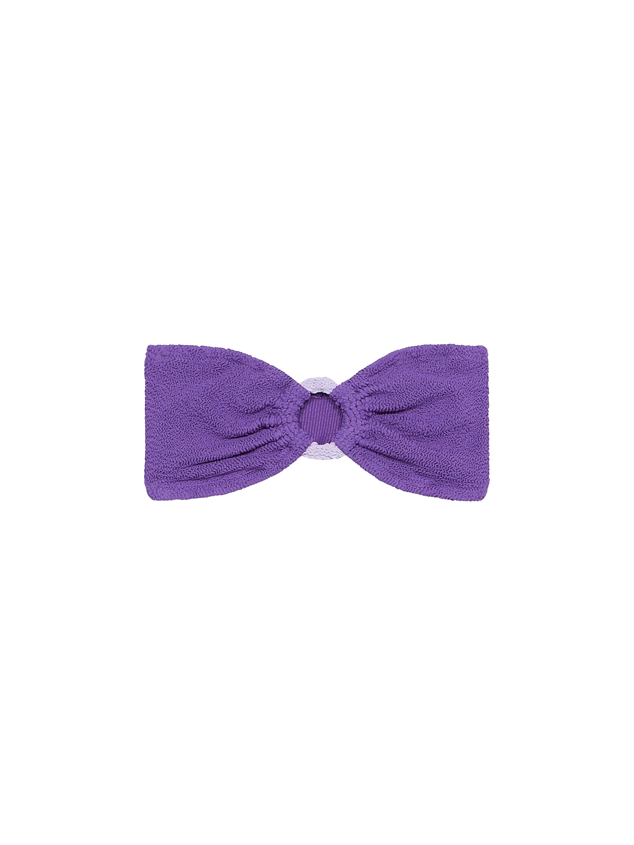 Yulia paarse bandeau-badpak met kreukels voor dames