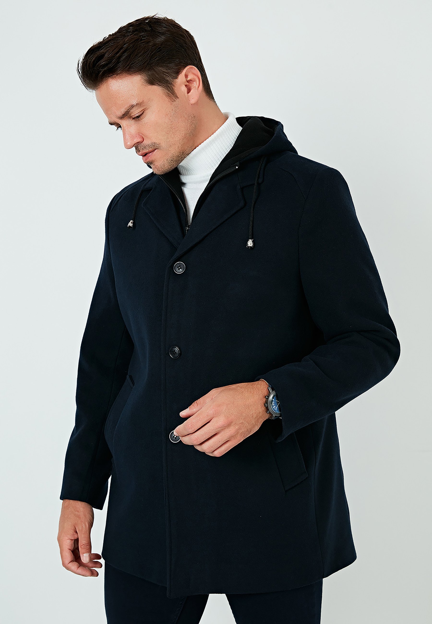 Buratti Classic paltas - tamsiai mėlynas