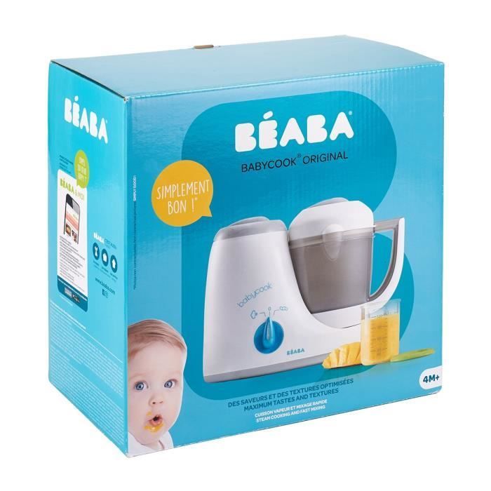 BÉABA - Babycook Original - Robot da cucina 4 in 1 per alimenti per neonati: frullatore, cuociriso, vaporiera, scongelatore