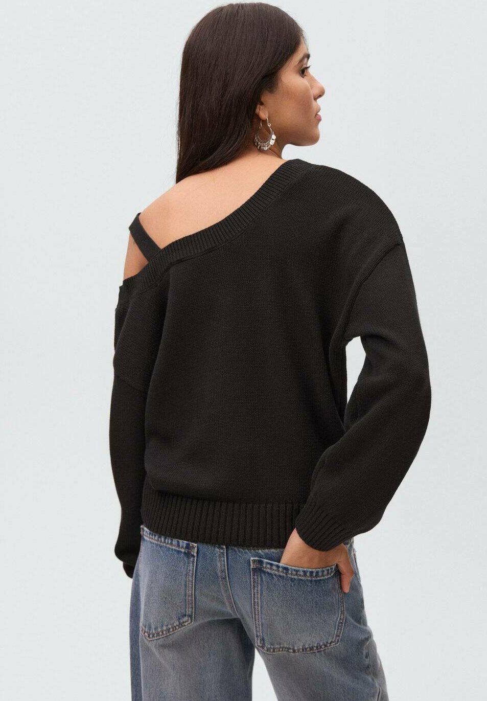 Mango Kids met uitsparing - Trui - zwart