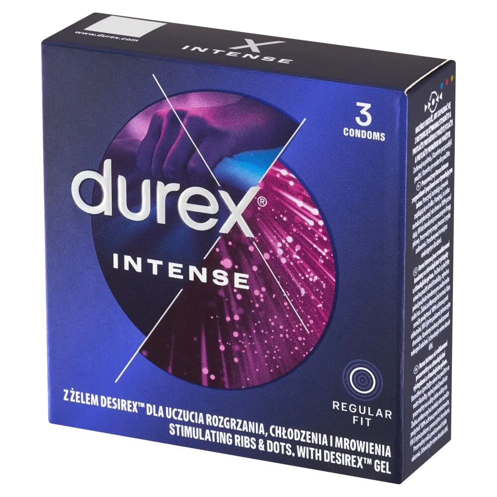 Durex Intense Prezerwatywy, 3 szt.