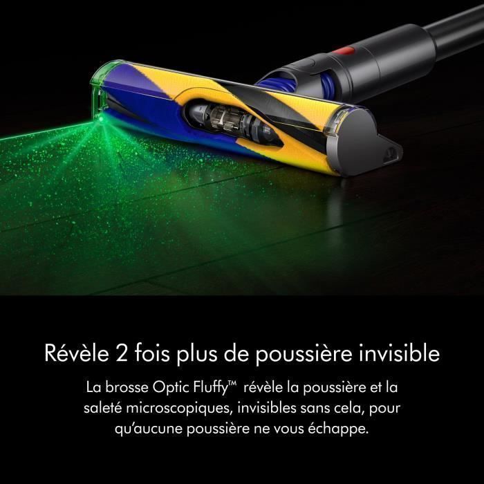 DYSON V15 Detect Absolute - Draadloze stofzuiger - 240 AW vermogen - Tot 60 minuten gebruiksduur - Borstel met geïntegreerde verlichting