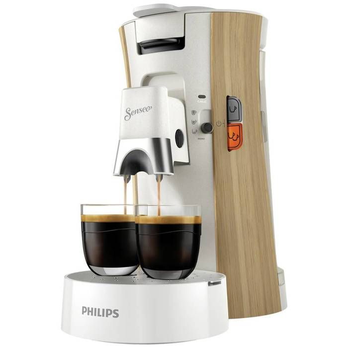 Machine à café à dosettes - SENSEO® - CSA240/05 - Blanc - Plastique biobasé 37% - Consommation d'énergie réduite