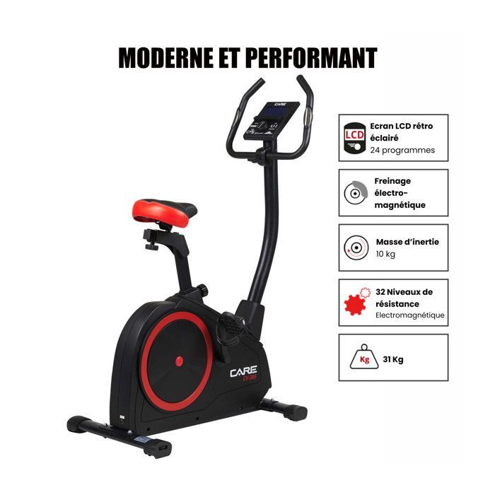 Vélo d'appartement - CARE - CV-385 - Ergomètre et connecté