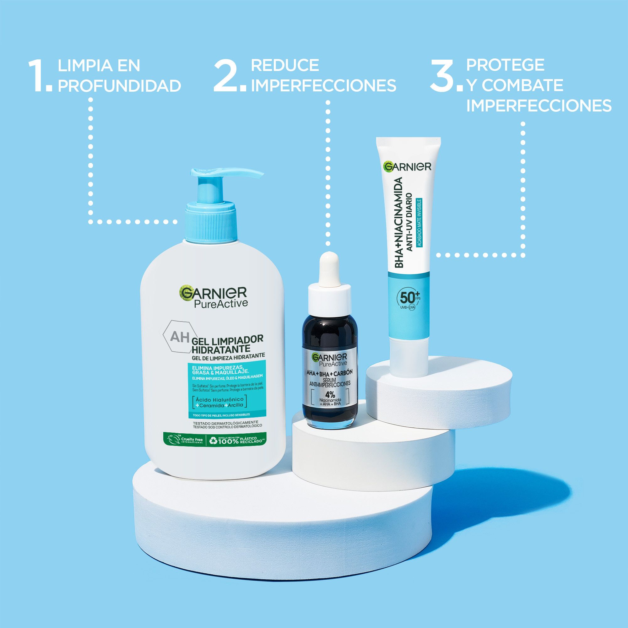 Pure Active ikdienas UV fluīds ar BHA niacinamīdu SPF 50 Mitrinoši krēmi vīriešiem