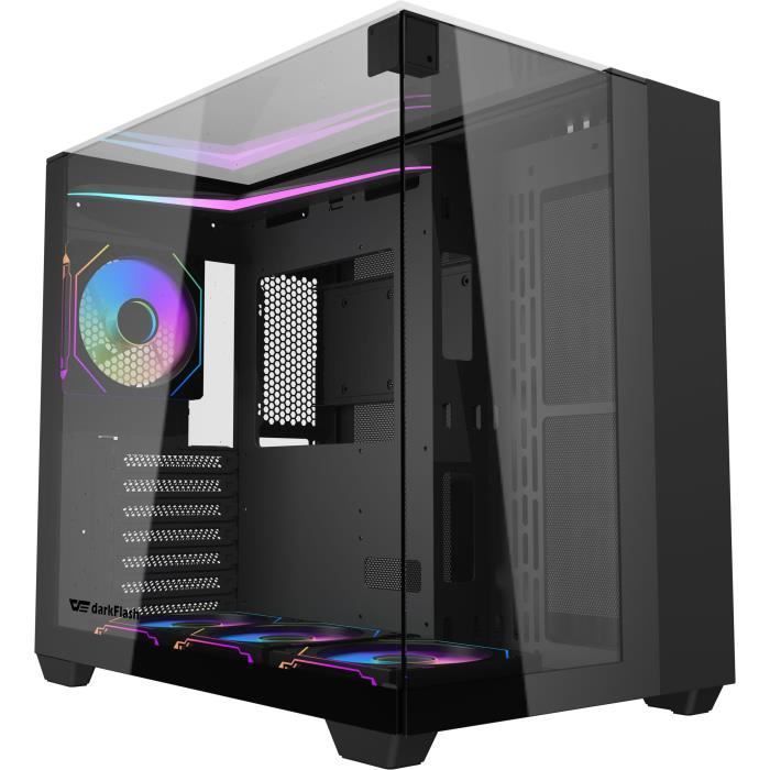 PC Case - Darkflash - TH285 Black - Mid-tower - ATX Form Factor - 4x120mm A-RGB - Black
