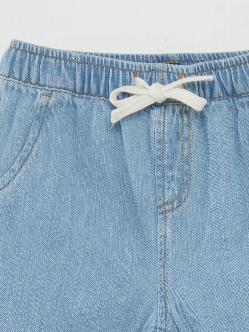 Spodnie jeansowe Paperbag - NIEBIESKIE