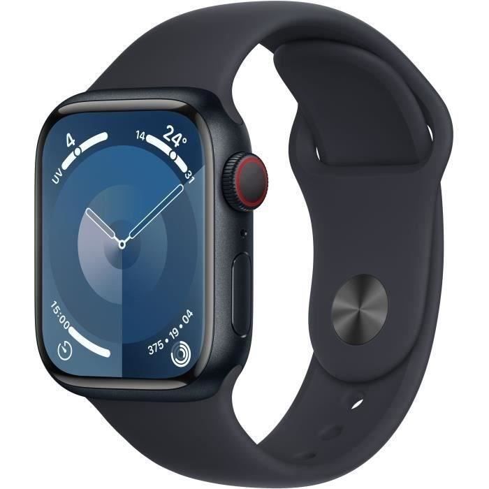 Apple Watch Series 9 GPS - 41mm - Boîtier Midnight Aluminium - Bracelet Midnight Sport Band -(2023) - Reconditionné - Excellent