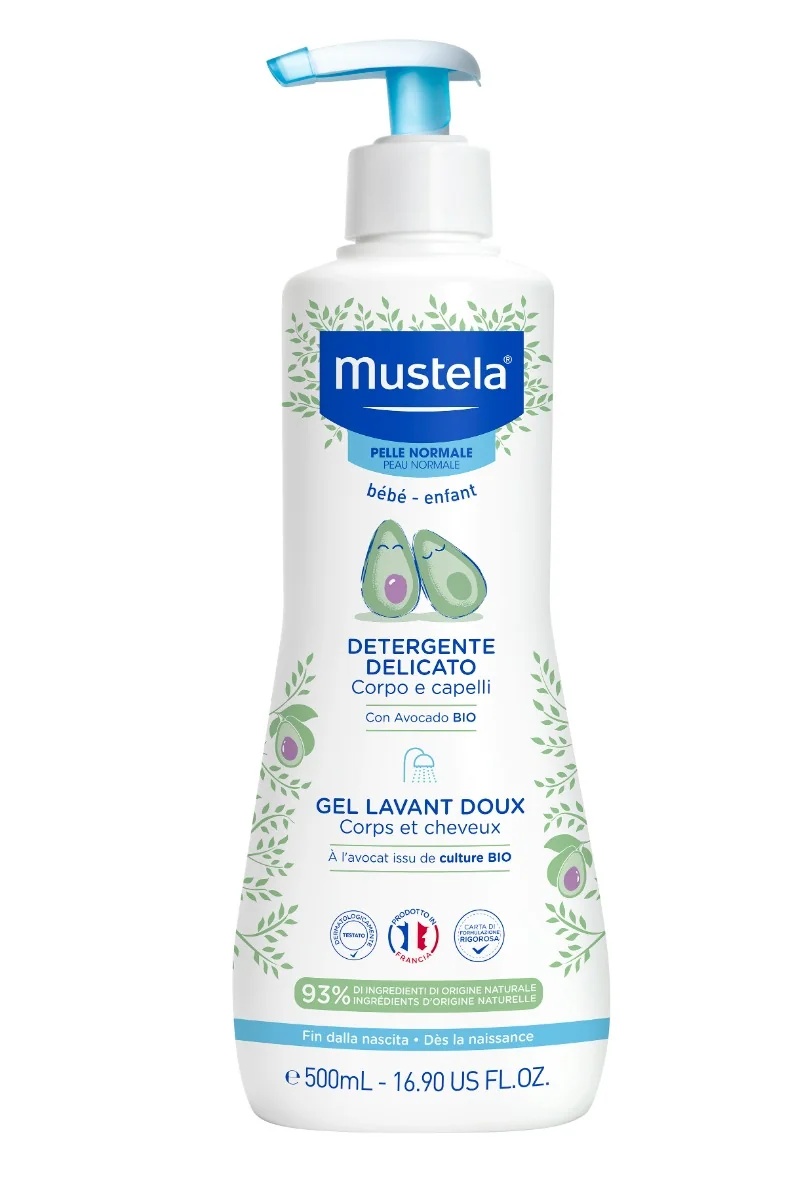 MUSTELA Gel de banho de limpeza suave Mustela 500 ml