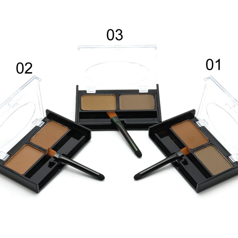 Poudre à sourcils waterproof Nature et pinceau, maquillage des sourcils longue tenue, crème rehausseuse de sourcils, palette de sourcils 3 couleurs
