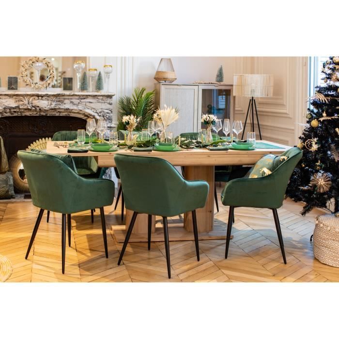 Mesa de comedor extensible - Heidelberg - L140/220 x P 90 x H 80 cm