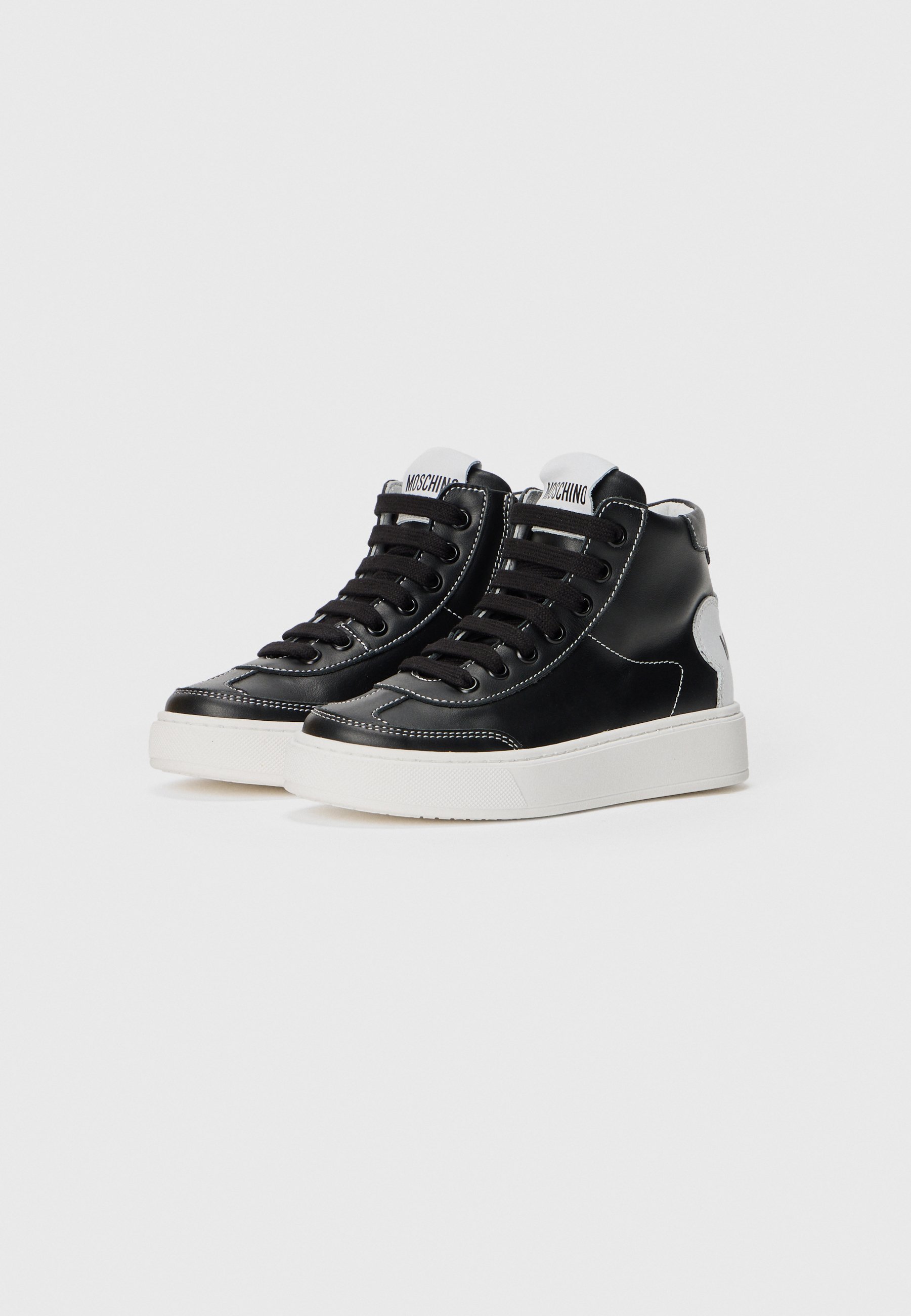 MOSCHINO UNISEX - Scarpe da ginnastica alte - nero/bianco