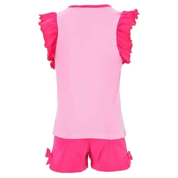 Pigiama corto da bambina in cotone 
