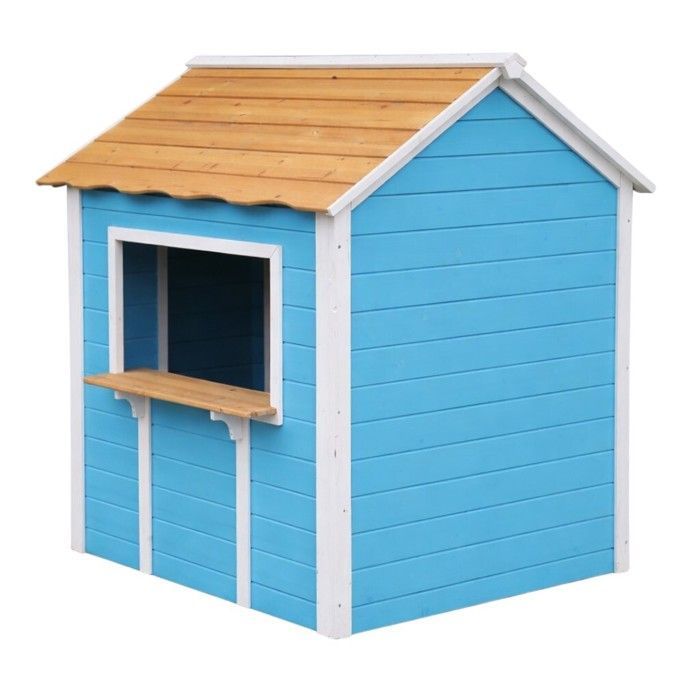 Kinderspeelhuisje - GINGER HOME - Vurenhout - Ramen aan beide zijden - Zijbalie
